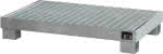 Auffangwanne mit GR,max 4 Fässer a 60l,1310x800x200mm - feuerverzinkt