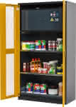 Chemikalienschrank Glasa.,1055x1950 2Tür.gelb,3Wbö