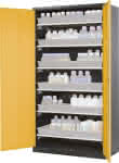 Chemikalienschrank,1055x1950 2Tür.gelb,6Ausz