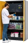 Chemikalienschrank gelb,Glas 2 FB, BoWa, LoBle