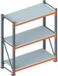 Großfachregal MULTIPAL S,B2225xT1100xH2200 mm,Grundfeld 3 Böden - Fachlast 1900kg