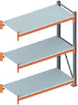 Großfachregal MULTIPAL S,B2225xT1100xH2200 mm,Anbaufeld 3 Böden - Fachlast 1900kg