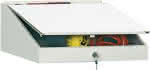 Schreibpultaufsatz,B490xT497xH70/220 mm,RAL 7035 - stumpf