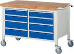 Fahrbare Werkbank,8000 - Modell 8477,B1250 x T700 x H880 mm