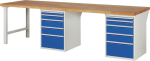Werkbank Serie 7000,Modell 7511-8,B3000 x T900 x H840 mm