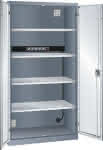 Ladeschrank Flügeltüren,RAL 6502/7035,BxTxH 1000x580x1950 - 1x5 fach Steckdose 230V