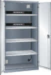 Ladeschrank Fächer,RAL 6502/7035,BxTxH 1000x580x1950 - 2x5 fach Steckdose 230V