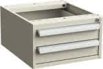 Schubladenblock 45/26,ESD hellgrau,RAL 7035, 2x100