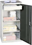 Werkzeugschrank S2000,RAL 7035/7016,2 Wannenböden - 1 Schublade