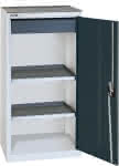 Werkzeugschrank S3000,RAL 7035/7016,1 Schublade 100 mm - 2 Wannenböden