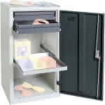 Werkzeugschrank S3000,RAL 7035/7016,2 Schubladen 100 mm - 1 Wannenboden