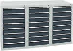 Schubladenschrank STS,410 RAL 7035/7016,24x100 mm