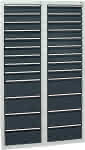 Schubladenschrank STS,410 RAL 7035/7016,18x100 8x200 mm