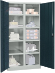 Schwerlastschrank,Drehg., Trennwand,8 Böden - RAL 7035/7016