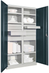 Schwerlastschrank,Drehg., Trennwand,6 Böden - 6x75, 2x125, 2x175