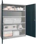 Schwerlastschrank,Jumbo, ohne Trennwand,4 Böden - RAL 7035/7016