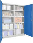 Schwerlastschrank,1950/630/1470,Jumbo, mit Trennwand - 8 Böden