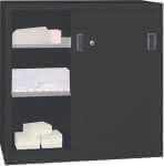 Schiebetürenschrank,B1000xT500xH1000 mm,2 Böden verzinkt - RAL 7035/7016