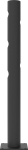 Mittelpfosten Delta,für Schwingtür JULIET,H1200xD110 mm schwarz