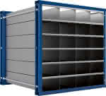 Wabenregal RWR-24/1,1000x1000x1000 24 Fächer,RAL 5010