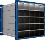 Wabenregal RWR-25/1,1000x1000x1000 25 Fächer,RAL 5010