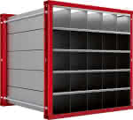 Wabenregal RWR-25/1,1000x1000x1000 25 Fächer,RAL 3000