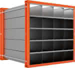 Wabenregal RWR-20/1,1000x1000x1000 20 Fächer,RAL 2004