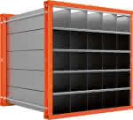 Wabenregal RWR-25/1,1000x1000x1000 25 Fächer,RAL 2004