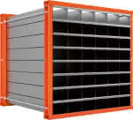 Wabenregal RWR-48/1,1000x1000x1000 48 Fächer,RAL 2004