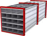 Wabenregal RWR-20/3,1000x1000x3000 20 Fächer,RAL 3000