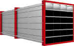 Wabenregal RWR-24/3,1000x1000x3000 24 Fächer,RAL 3000