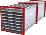 Wabenregal RWR-48/3,1000x1000x3000 48 Fächer,RAL 3000