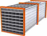 Wabenregal RWR-48/3,1000x1000x3000 48 Fächer,RAL 2004