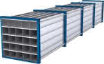 Wabenregal RWR-25/6,1000x1000x6000 25 Fächer,RAL 5010
