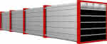 Wabenregal RWR-24/6,1000x1000x6000 24 Fächer,RAL 3000