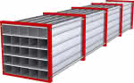 Wabenregal RWR-25/6,1000x1000x6000 25 Fächer,RAL 3000