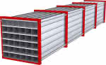 Wabenregal RWR-36/6,1000x1000x6000 36 Fächer,RAL 3000
