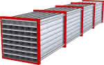 Wabenregal RWR-48/6,1000x1000x6000 48 Fächer,RAL 3000