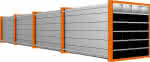 Wabenregal RWR-24/6,1000x1000x6000 24 Fächer,RAL 2004
