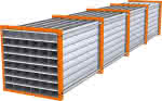 Wabenregal RWR-48/6,1000x1000x6000 48 Fächer,RAL 2004