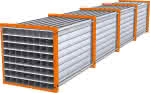 Wabenregal RWR-64/6,1000x1000x6000 64 Fächer,RAL 2004
