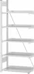 Anbauregal zerlegt,HKA 17307 EX, 5 Böden,1750x300x750mm - lichtgrau