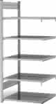 Anbauregal zerlegt,HZA 17607 DA, 5 Böden,1750x600x750mm - verzinkt