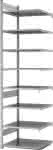 Anbauregal zerlegt,HZA 27607 DA, 8 Böden,2700x600x750mm - verzinkt