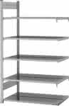Anbauregal zerlegt,HZA 17610 DA, 5 Böden,1750x600x1000mm - verzinkt