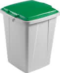 Wertstoffsammler 90l grau,inkl. Deckel, grün