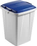 Wertstoffsammler 90l grau,inkl. Deckel, blau