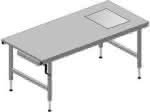 Packtisch 2000x920mm W,m.Kurbel, hvst. 710-960mm