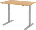 Schreibtisch XMKA12,120 x 80 cm,Buche, 25 mm dick - ABS-Dickkante