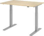 Schreibtisch XMKA12,120 x 80 cm,Eiche, 25 mm dick - ABS-Dickkante